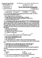 Đề thi khảo sát chất lượng phân ban môn Sinh học Lớp 11 - Mã đề 209 - Năm học 2019-2020 - Trường THPT Lê Lợi